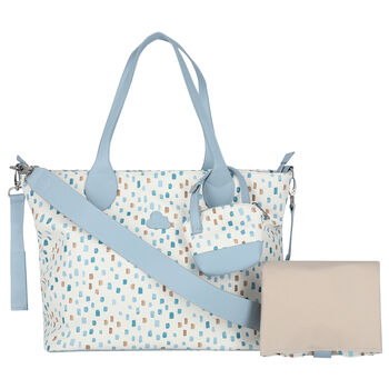 Ivory & Blue Baby Changing Bag